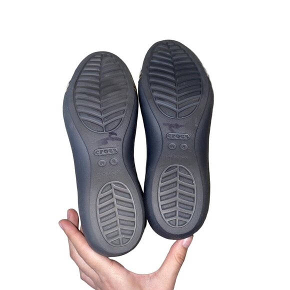 Crocs Slip On Shoes Sienna Leopard Flats Size 8 - Picture 9 of 9